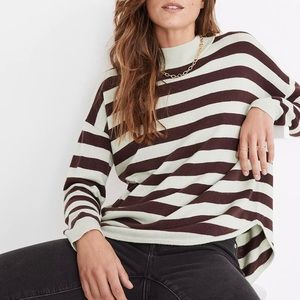 Madewell Ashbury Mockneck Sweater in Kelsey Stripe